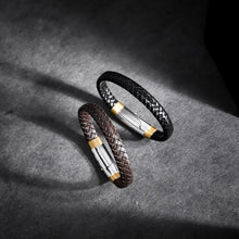 画像をギャラリービューアに読み込む, BSS941 STAINLESS STEEL LEATHER BRACELET AAB CO..