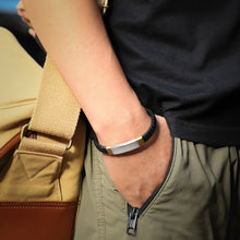 画像をギャラリービューアに読み込む, BSS941 STAINLESS STEEL LEATHER BRACELET AAB CO..