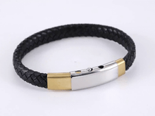 画像をギャラリービューアに読み込む, BSS941 STAINLESS STEEL LEATHER BRACELET AAB CO..