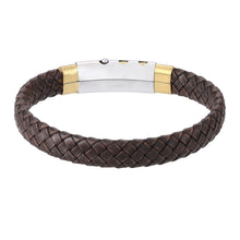 画像をギャラリービューアに読み込む, BSS941 STAINLESS STEEL LEATHER BRACELET AAB CO..