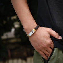 画像をギャラリービューアに読み込む, BSS941 STAINLESS STEEL LEATHER BRACELET AAB CO..