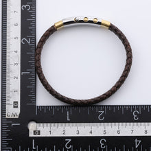 画像をギャラリービューアに読み込む, BSS941 STAINLESS STEEL LEATHER BRACELET AAB CO..