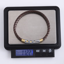 画像をギャラリービューアに読み込む, BSS941 STAINLESS STEEL LEATHER BRACELET AAB CO..