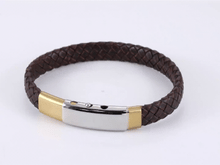 画像をギャラリービューアに読み込む, BSS941 STAINLESS STEEL LEATHER BRACELET AAB CO..