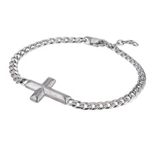 画像をギャラリービューアに読み込む, BSS942 DAMASCUS STEEL CROSS BRACELET AAB CO..