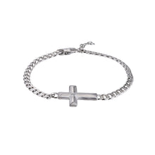 画像をギャラリービューアに読み込む, BSS942 DAMASCUS STEEL CROSS BRACELET AAB CO..
