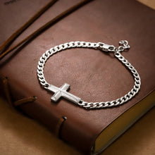 画像をギャラリービューアに読み込む, BSS942 DAMASCUS STEEL CROSS BRACELET AAB CO..