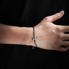 画像をギャラリービューアに読み込む, BSS942 DAMASCUS STEEL CROSS BRACELET AAB CO..