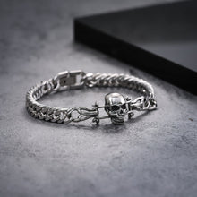 画像をギャラリービューアに読み込む, BSS948 STAINLESS STEEL SKULL BRACELET AAB CO..