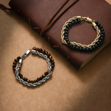 画像をギャラリービューアに読み込む, BSS950 STAINLEES STEEL BRACELET WITH NATURAL STONE AAB CO..