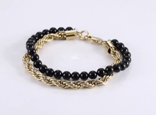 画像をギャラリービューアに読み込む, BSS950 STAINLEES STEEL BRACELET WITH NATURAL STONE AAB CO..