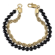 画像をギャラリービューアに読み込む, BSS950 STAINLEES STEEL BRACELET WITH NATURAL STONE AAB CO..