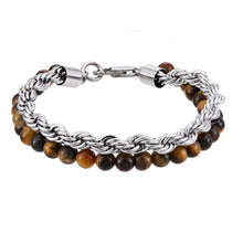 画像をギャラリービューアに読み込む, BSS950 STAINLEES STEEL BRACELET WITH NATURAL STONE AAB CO..