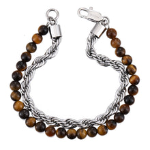 画像をギャラリービューアに読み込む, BSS950 STAINLEES STEEL BRACELET WITH NATURAL STONE AAB CO..