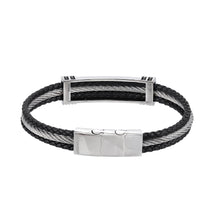 画像をギャラリービューアに読み込む, stainless steel bracelet, leather bracelet, man jewelry