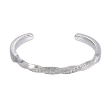 画像をギャラリービューアに読み込む, BSSG186 STAINLESS STEEL BANGLE WITH CASTING STONE EFFECT AAB CO..