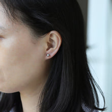 画像をギャラリービューアに読み込む, ESJ02 STAINLESS STEEL EAR STUDS CZ AAB CO..