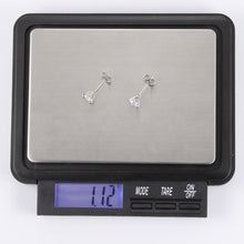 画像をギャラリービューアに読み込む, ESJ04 STAINLESS STEEL EAR STUDS CZ AAB CO..