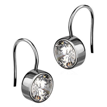 画像をギャラリービューアに読み込む, ESS148 STAINLESS STEEL EARRING WITH CZ AAB CO..