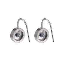 画像をギャラリービューアに読み込む, ESS148 STAINLESS STEEL EARRING WITH CZ AAB CO..