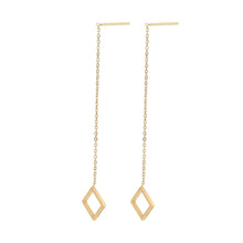 画像をギャラリービューアに読み込む, ESS644 STAINLESS STEEL EARRING WITH SQUARE AAB CO..