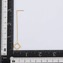 画像をギャラリービューアに読み込む, ESS644 STAINLESS STEEL EARRING WITH SQUARE AAB CO..