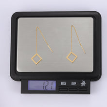 画像をギャラリービューアに読み込む, ESS644 STAINLESS STEEL EARRING WITH SQUARE AAB CO..