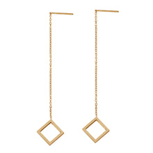 画像をギャラリービューアに読み込む, ESS644 STAINLESS STEEL EARRING WITH SQUARE AAB CO..