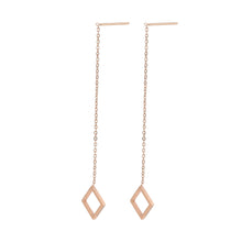 画像をギャラリービューアに読み込む, ESS644 STAINLESS STEEL EARRING WITH SQUARE AAB CO..