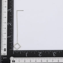 画像をギャラリービューアに読み込む, ESS644 STAINLESS STEEL EARRING WITH SQUARE AAB CO..