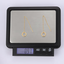 画像をギャラリービューアに読み込む, ESS645 STAINLESS STEEL EARRING WITH HEXAGON AAB CO..