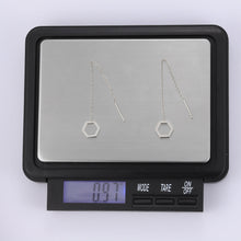 画像をギャラリービューアに読み込む, ESS645 STAINLESS STEEL EARRING WITH HEXAGON AAB CO..