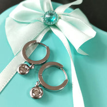 画像をギャラリービューアに読み込む, ESS651 STAINLESS STEEL EARRING WITH FOIL STONE AAB CO..