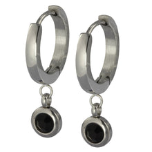 画像をギャラリービューアに読み込む, ESS651 STAINLESS STEEL EARRING WITH FOIL STONE AAB CO..