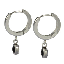 画像をギャラリービューアに読み込む, ESS651 STAINLESS STEEL EARRING WITH FOIL STONE AAB CO..