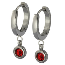 画像をギャラリービューアに読み込む, ESS651 STAINLESS STEEL EARRING WITH FOIL STONE AAB CO..