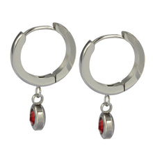 画像をギャラリービューアに読み込む, ESS651 STAINLESS STEEL EARRING WITH FOIL STONE AAB CO..