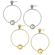 画像をギャラリービューアに読み込む, ESS676 STAINLESS STEEL EARRING WITH BALL AAB CO..