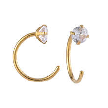 画像をギャラリービューアに読み込む, ESS701 STAINLESS STEEL EARRING WITH CZ AAB CO..