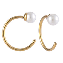 画像をギャラリービューアに読み込む, ESS702 STAINLESS STEEL EARRING WITH PLASTIC PEARL AAB CO..