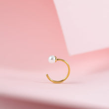 画像をギャラリービューアに読み込む, ESS702 STAINLESS STEEL EARRING WITH PLASTIC PEARL AAB CO..