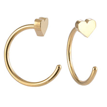画像をギャラリービューアに読み込む, ESS704 STAINLESS STEEL EARRING WITH HEART SHAPE AAB CO..