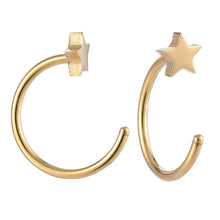 画像をギャラリービューアに読み込む, ESS705 STAINLESS STEEL EARRING WITH STAR SHAPE AAB CO..