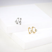 画像をギャラリービューアに読み込む, ESS707 STAINLESS STEEL Huggies with Foil Stone AAB CO..