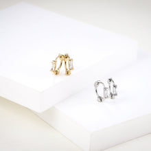 画像をギャラリービューアに読み込む, ESS708 STAINLESS STEEL Huggies with CZ AAB CO..