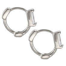 画像をギャラリービューアに読み込む, ESS708 STAINLESS STEEL Huggies with CZ AAB CO..