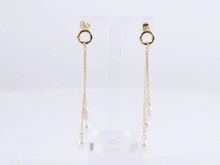 画像をギャラリービューアに読み込む, ESS719 STAINLESS STEEL EARRING WITH PEARL AAB CO..