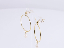 画像をギャラリービューアに読み込む, ESS720 STAINLESS STEEL EARRING WITH PEARL AAB CO..