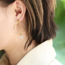 画像をギャラリービューアに読み込む, ESS720 STAINLESS STEEL EARRING WITH PEARL AAB CO..