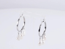 画像をギャラリービューアに読み込む, ESS722 STAINLESS STEEL EARRING WITH PEARL AAB CO..